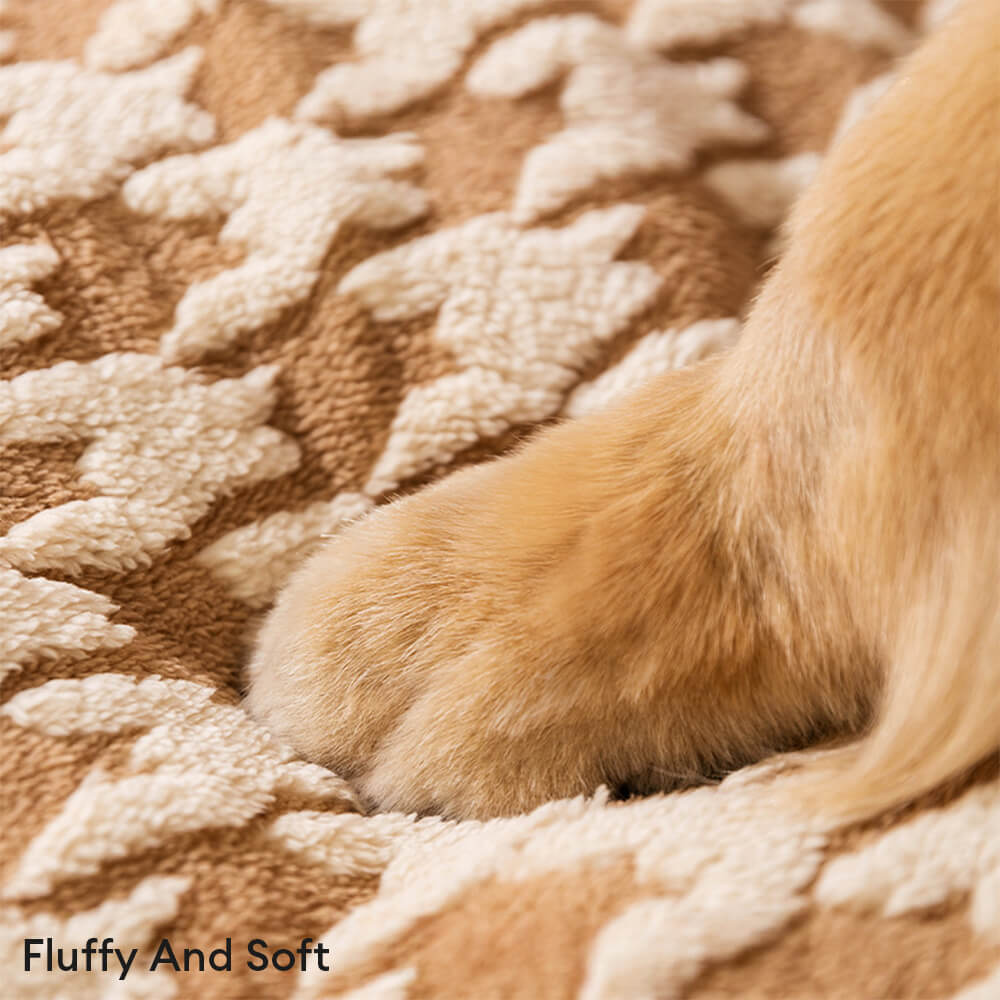 Cama para perros semicerrada, grande, desmontable y lavable, con diseño de pata de gallo