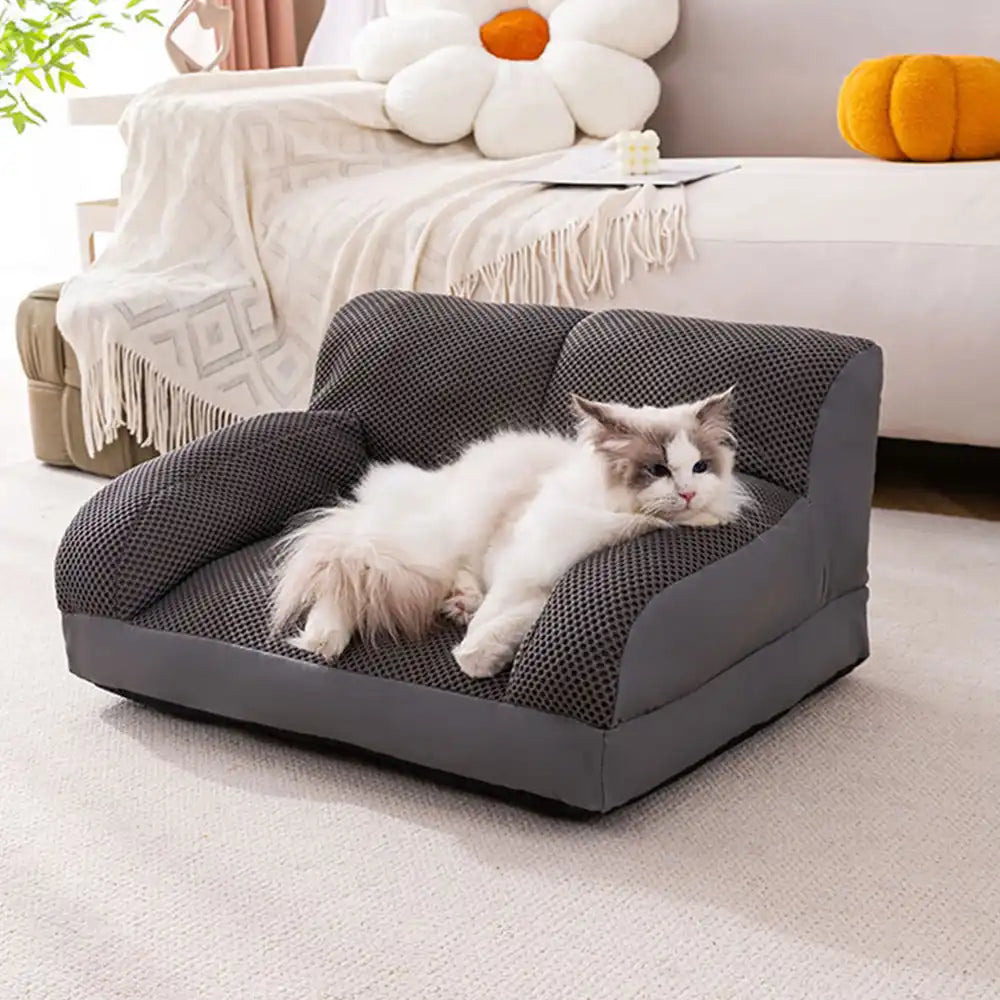 Sofá cama grande, transpirable, resistente a rasguños y lavable para gatos y perros