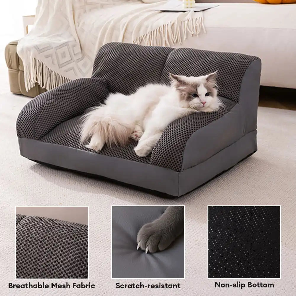 Sofá cama grande, transpirable, resistente a rasguños y lavable para gatos y perros