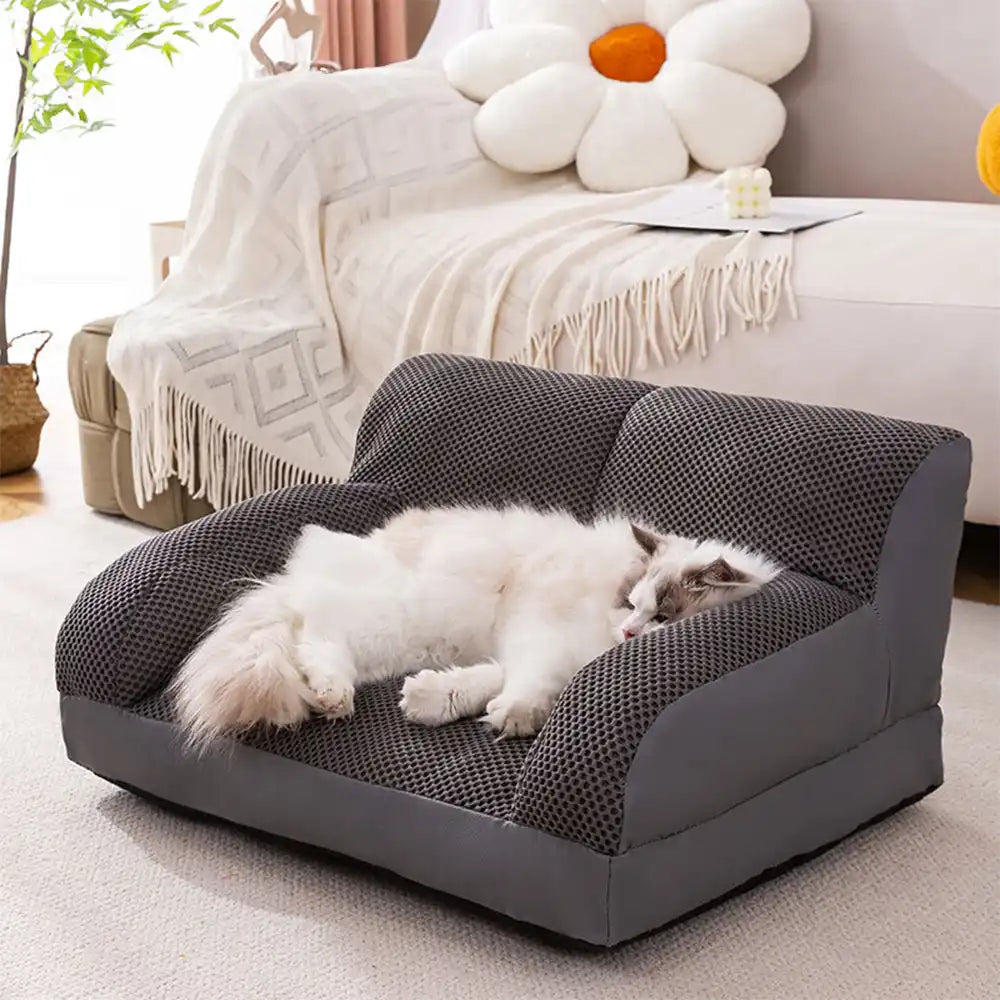 Sofá cama grande, transpirable, resistente a rasguños y lavable para gatos y perros