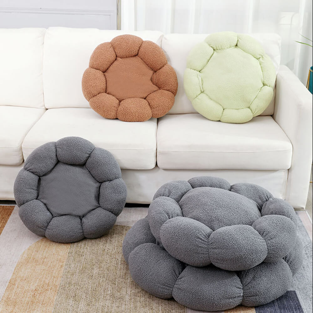 Cama para perros y gatos con forma de flor, cálida, de soporte completo, lavable y decorativa