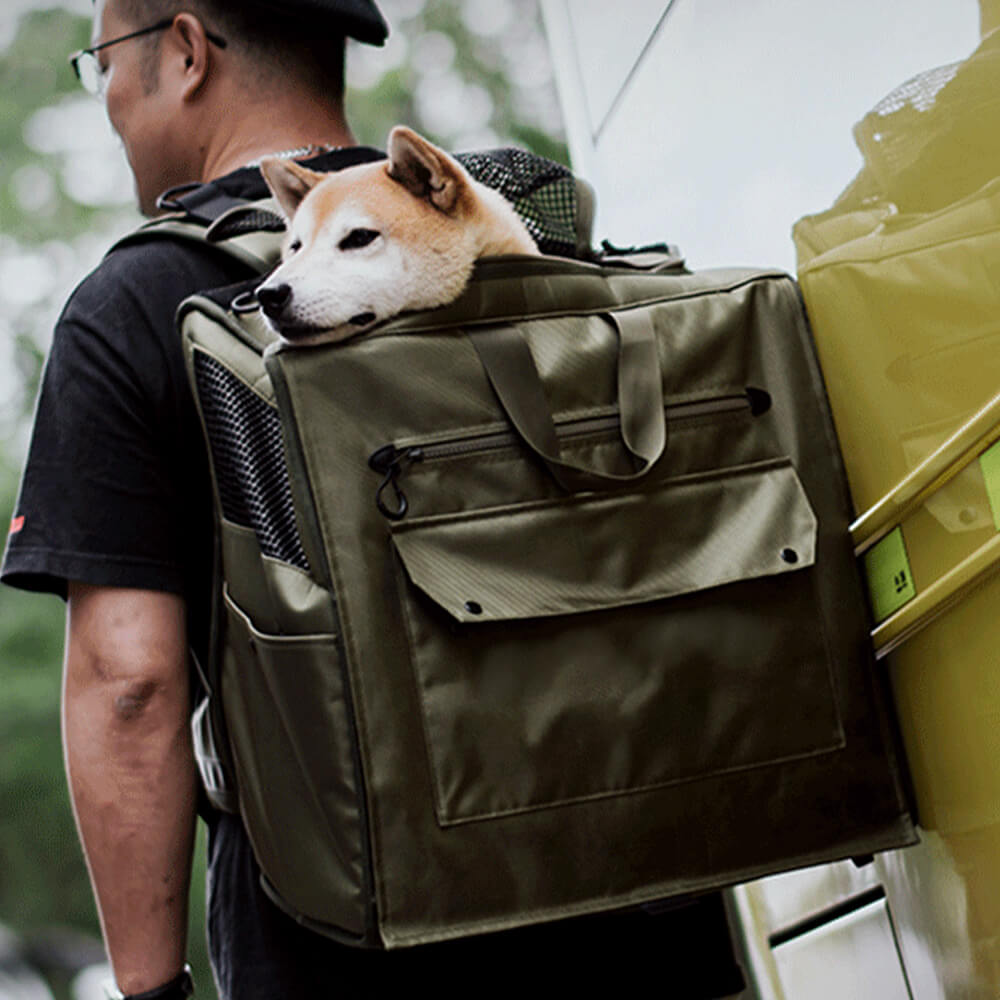 Mochila de viaje para mascotas, impermeable, de malla transpirable y de gran espacio