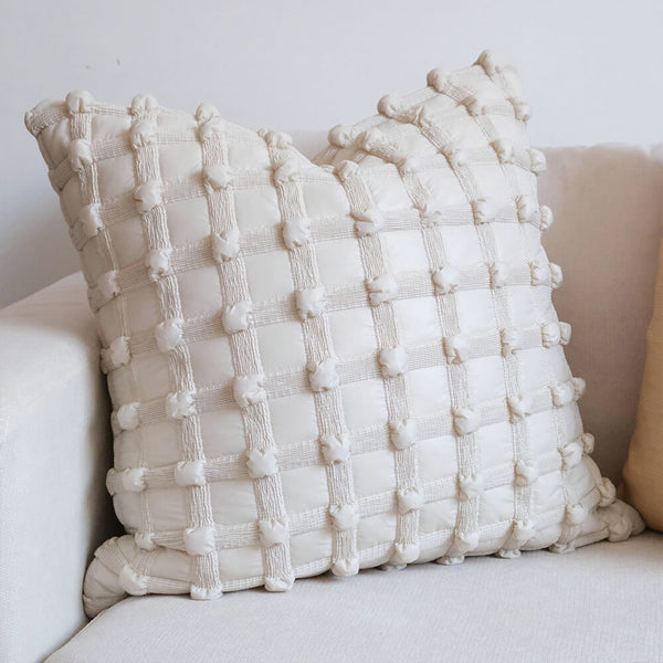 Almohada de sofá de casa lumbar de lujo a cuadros de moda
