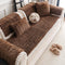 Luxury Fluffy Fluffy Plush engrosado cómodo cubierta de sofá sin deslizamiento