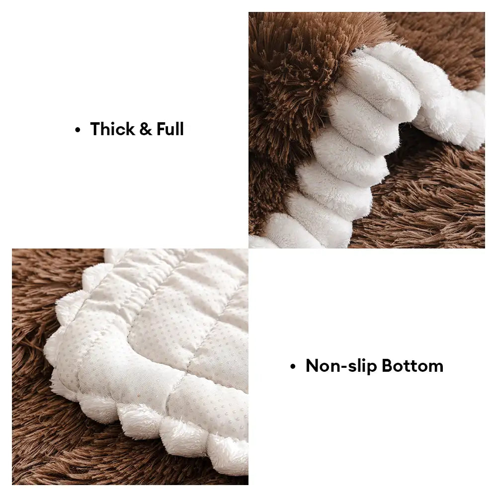 Luxury Fluffy Fluffy Plush engrosado cómodo cubierta de sofá sin deslizamiento