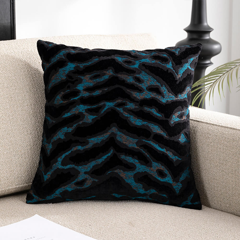 Almohada de terciopelo con corte jacquard de lujo para sofá de casa