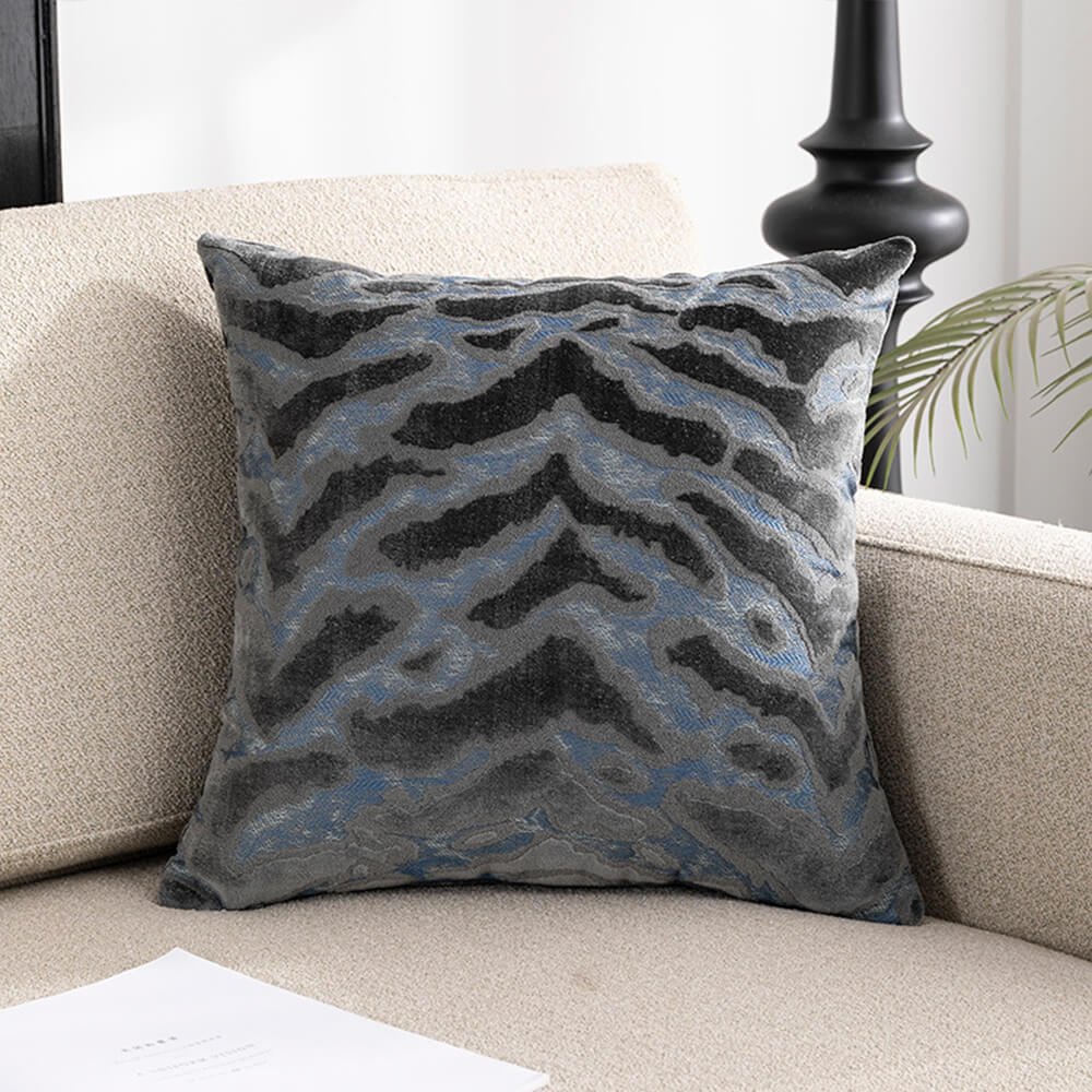 Almohada de terciopelo con corte jacquard de lujo para sofá de casa