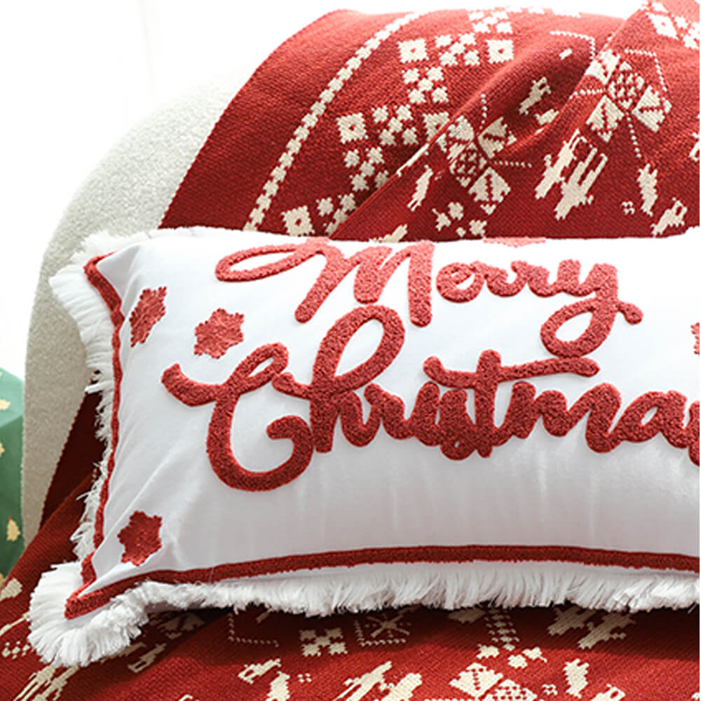 Almohada decorativa para sofá lumbar de casa con motivo navideño