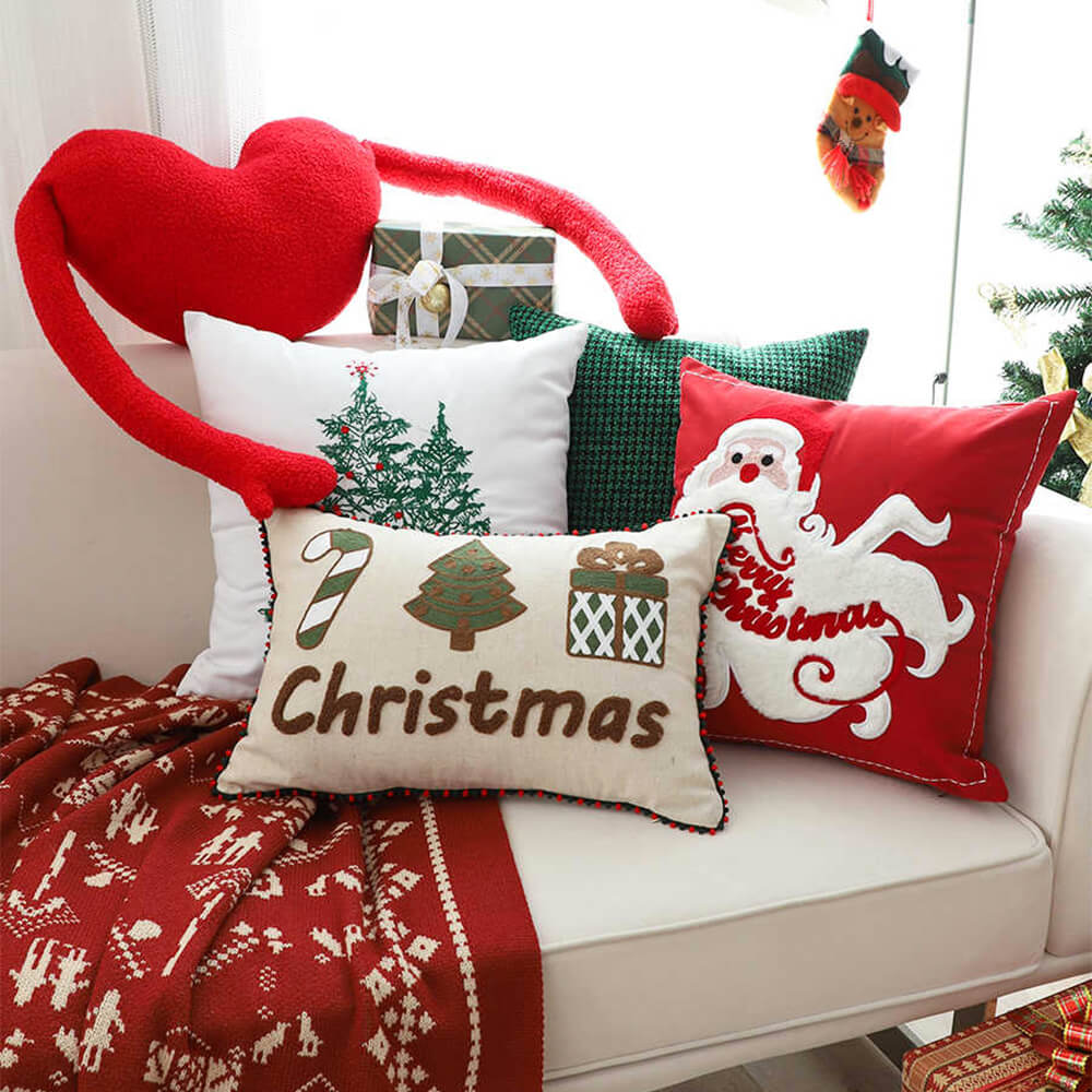 Almohada decorativa para sofá lumbar de casa con motivo navideño