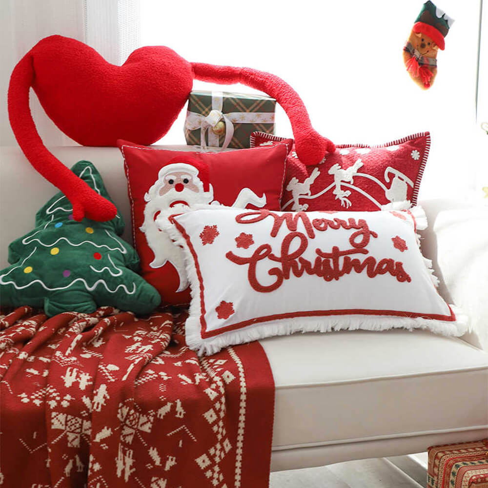 Almohada decorativa para sofá lumbar de casa con motivo navideño