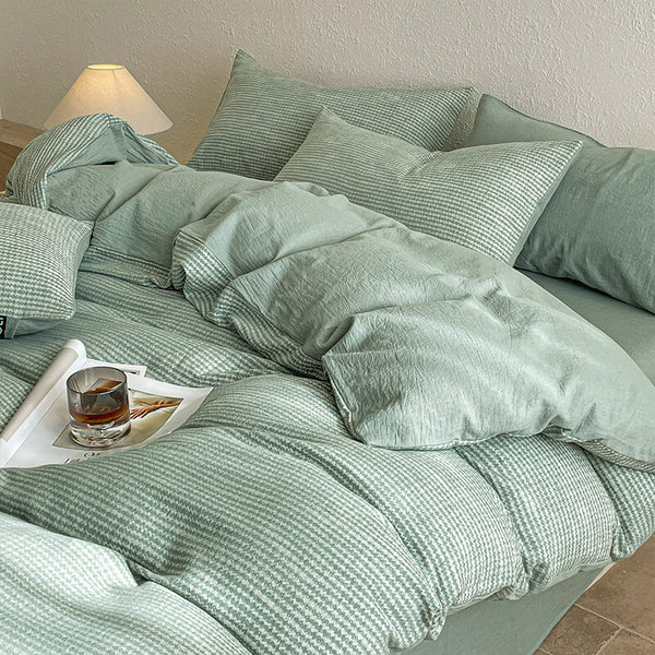 Juego de cama de algodón suave de pecho de sabueso minimalista