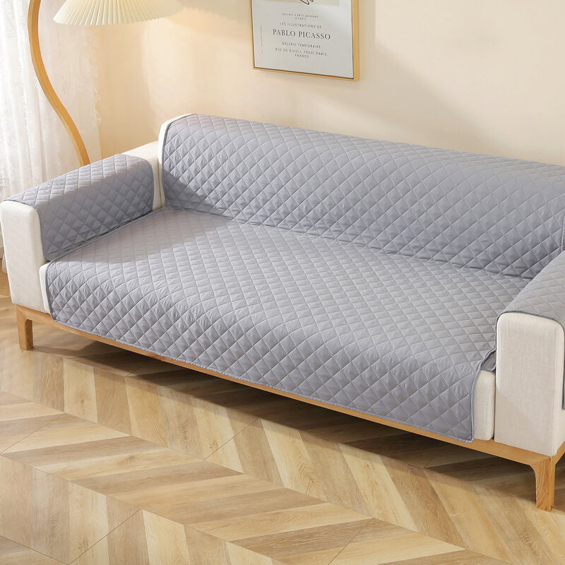 Protector de sofá de una sola pieza moderno de diamante, resistente al agua y antideslizante, con reposabrazos