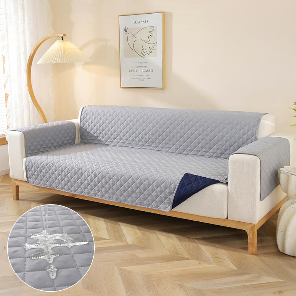 Protector de sofá de una sola pieza moderno de diamante, resistente al agua y antideslizante, con reposabrazos