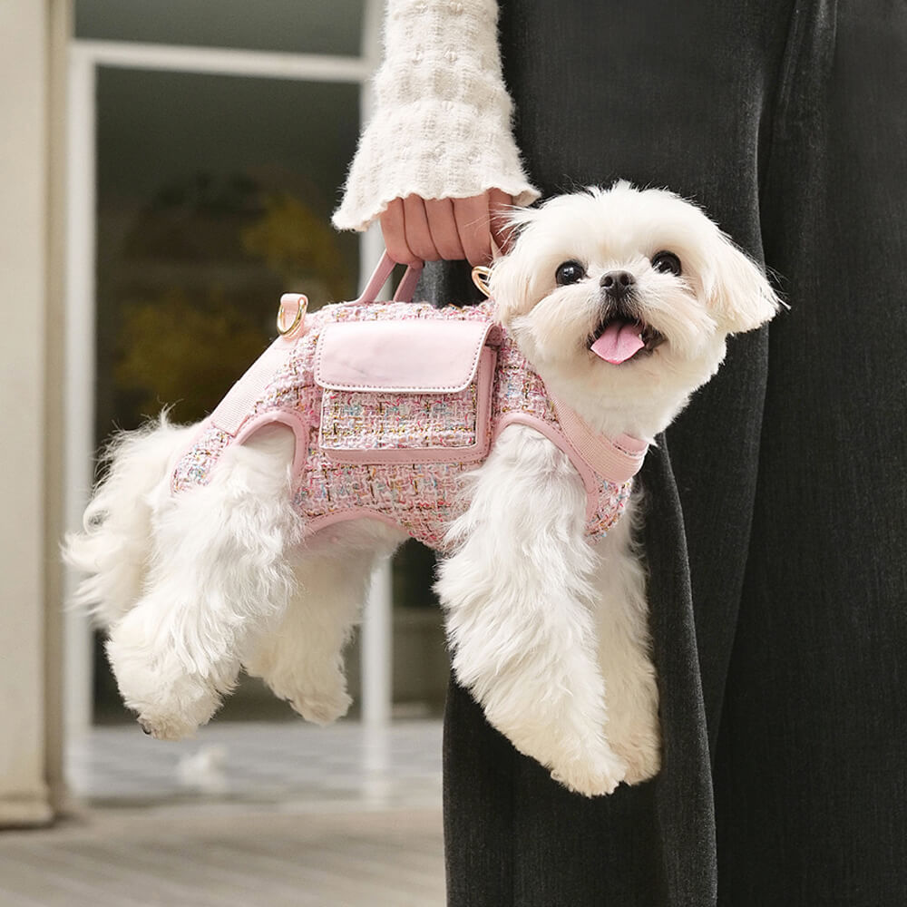 Arnés de mochila para perro pequeño, multifuncional y con chaleco para caminar