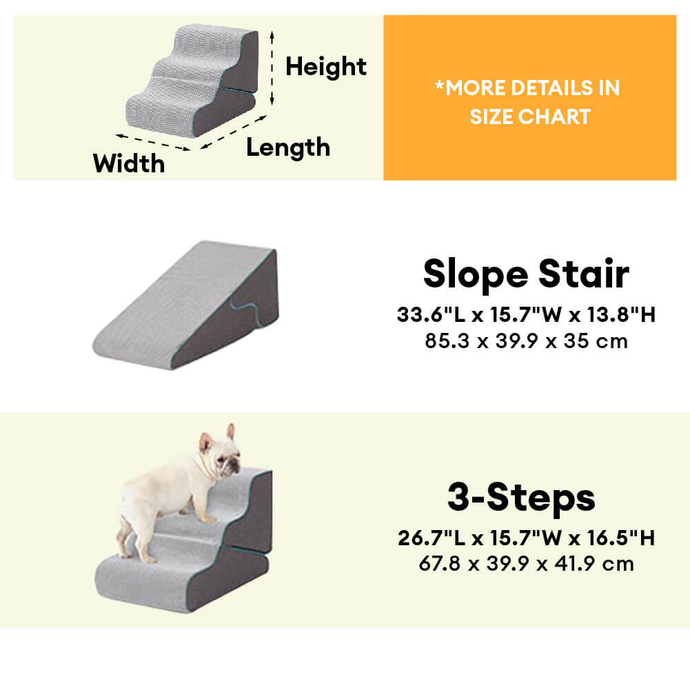 Escaleras para perros plegables 2 en 1 multifuncionales con modo de rampa