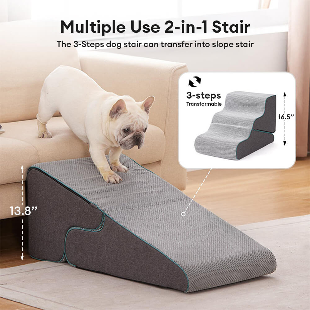 Escaleras de perro plegables 2-en-1 plegables con modo rampa