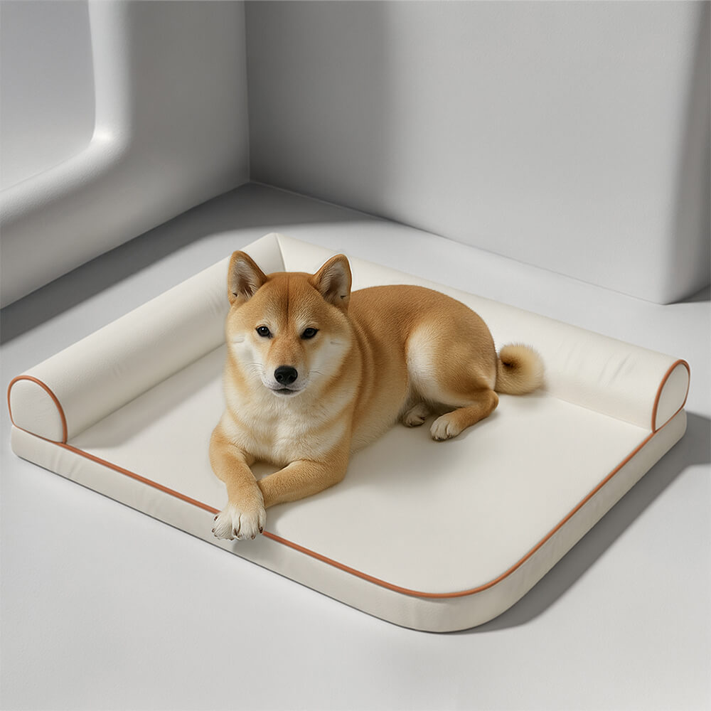 Cama para perros de tela técnica impermeable y resistente a rasguños ortopédica