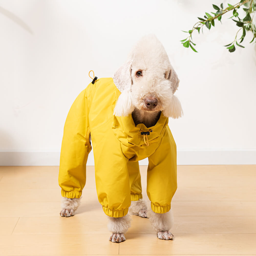 Chubasquero ligero e impermeable para perros con capucha para exteriores