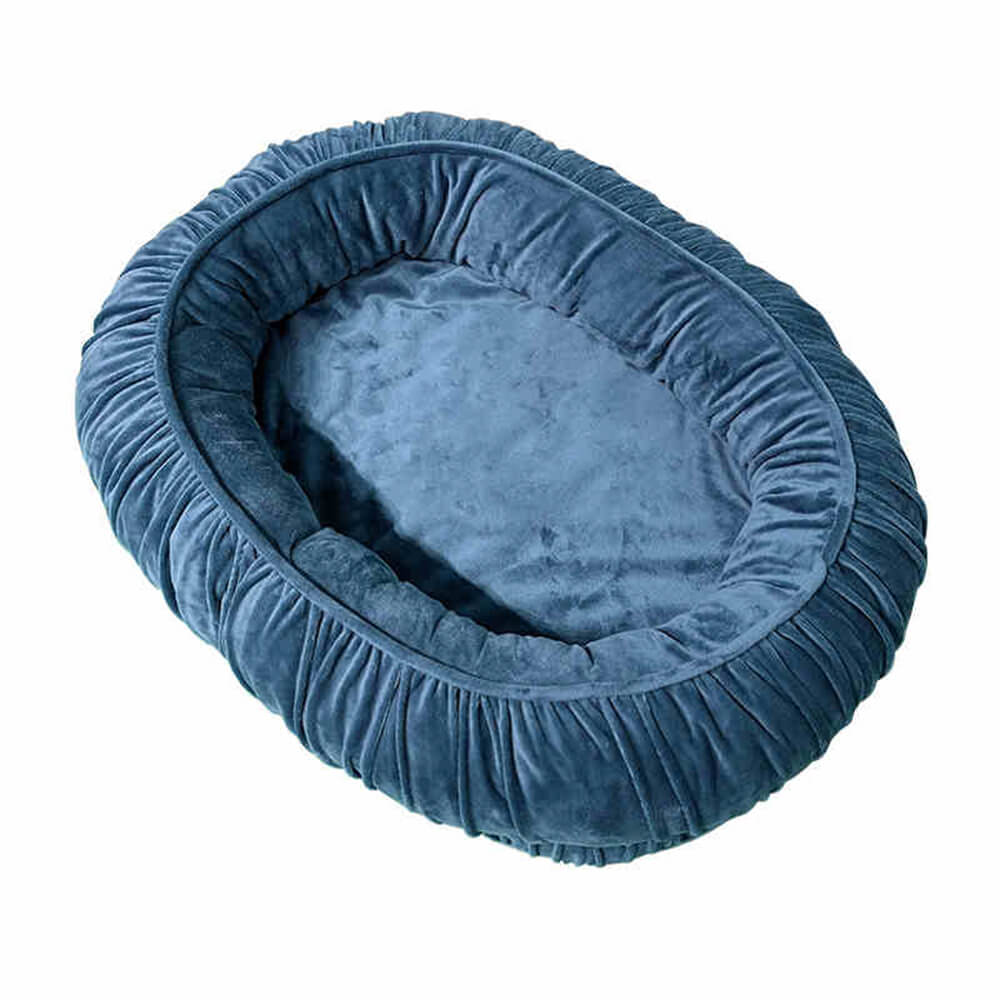 Cama desmontable para perros y gatos con soporte ortopédico ovalado y acogedora