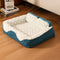 Plush Contrast Jacquard Neck Support Fashion Pet Bed