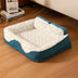 Plush Contrast Jacquard Neck Support Fashion Pet Bed
