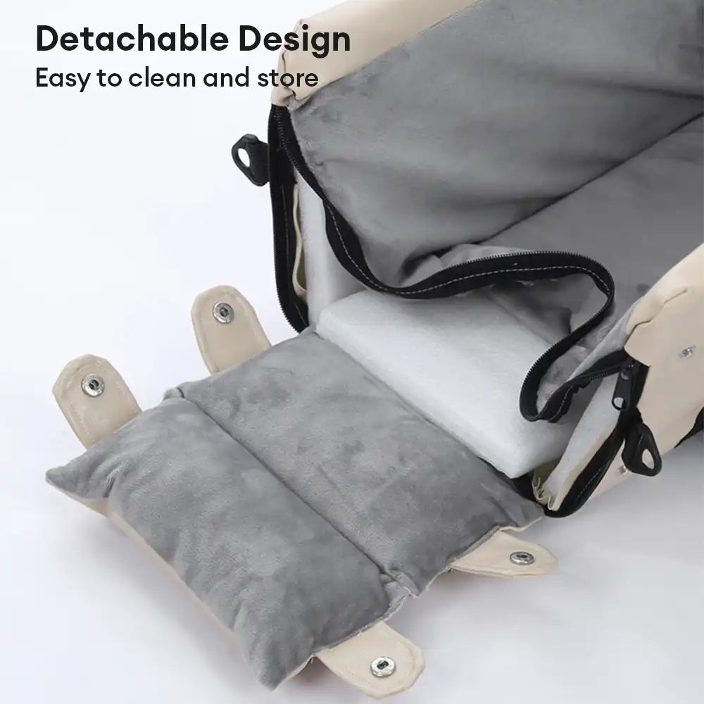 Asiento de perro para automóvil de consola central impermeable de imitación de cuero portátil para viajar