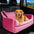 Seguridad de viaje lavable portátil Cama de asiento de refuerzo para perros grandes para asiento trasero