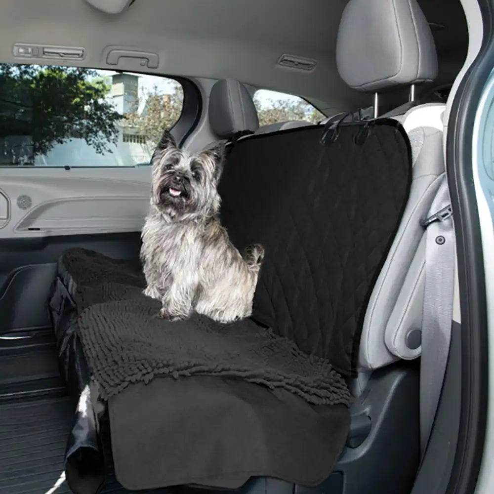Protector de respaldo para mascotas de chenilla suave, impermeable y resistente a la suciedad, colchoneta para asiento de perro en el coche