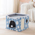 Casa de gato de doble nivel plegable suave y lujoso con tablero de rasguños