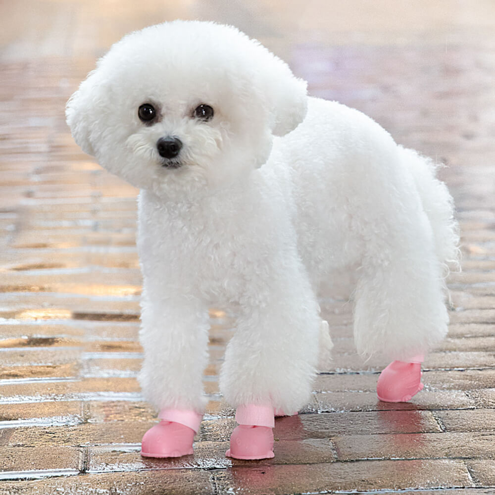 Zapatos de lluvia para perros, suaves, impermeables, ligeros y antideslizantes, para exteriores