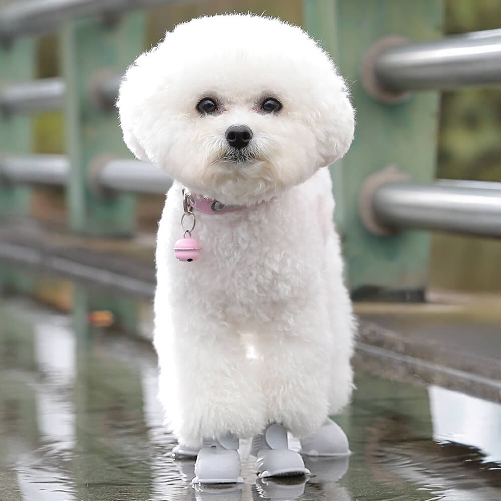 Zapatos de lluvia para perros, suaves, impermeables, ligeros y antideslizantes, para exteriores