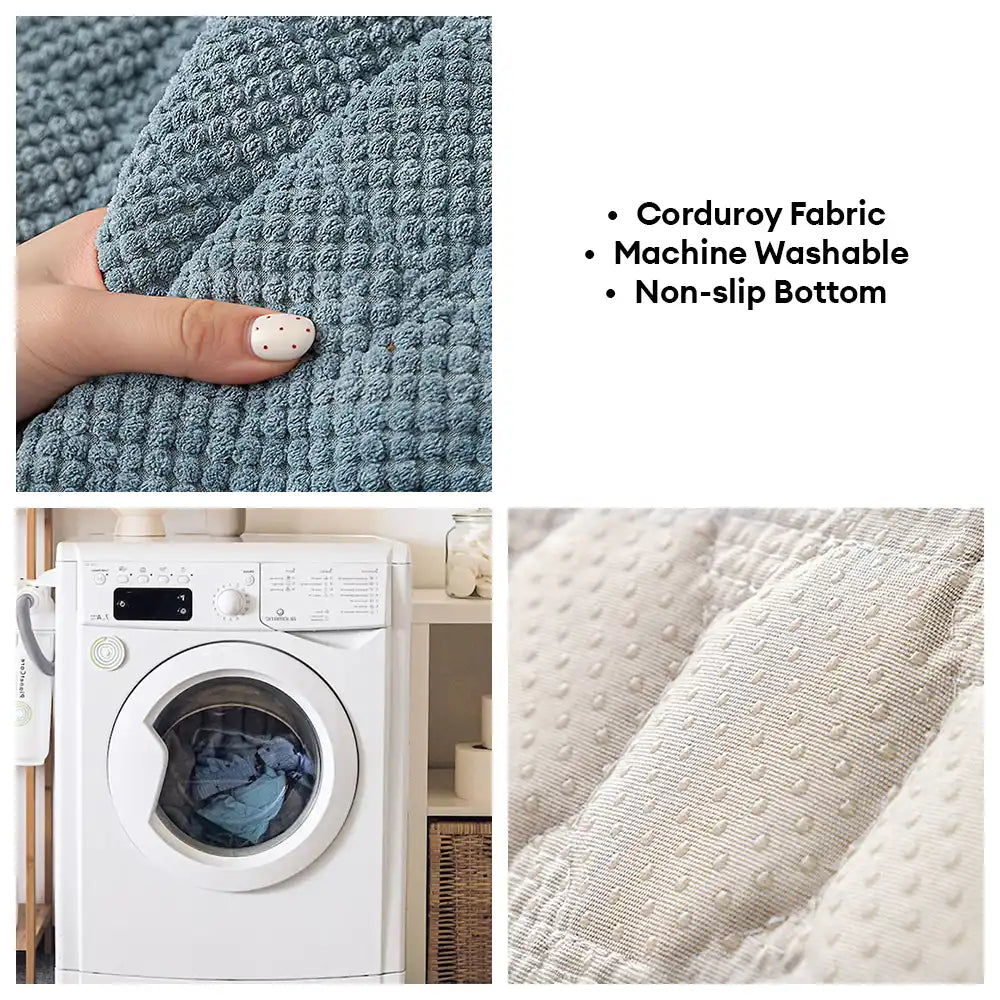 Funda de sofá cuadrada de tela de corduroy antirayas, apta para mascotas y antideslizante