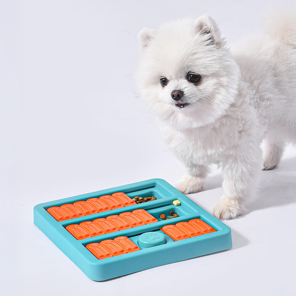 Juguete puzzle para perros de alimentación lenta interactivo en forma de cuadrado