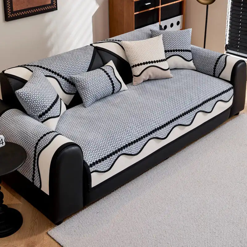 Funda de sofá antirayaduras de chenilla elegante para protección de muebles