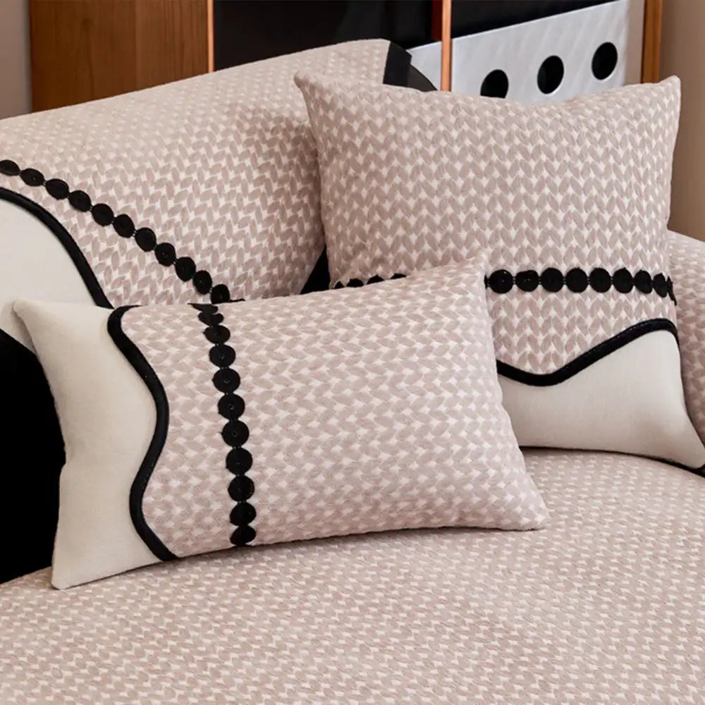 Funda de sofá antirayaduras de chenilla elegante para protección de muebles