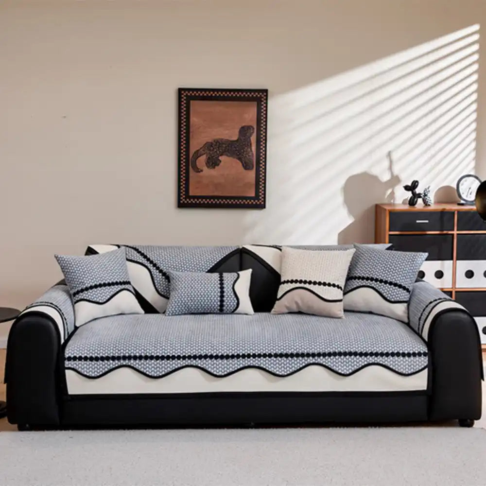 Funda de sofá antirayaduras de chenilla elegante para protección de muebles