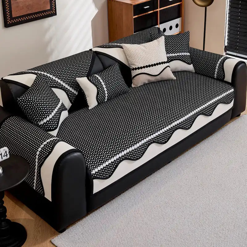 Funda de sofá antirayaduras de chenilla elegante para protección de muebles
