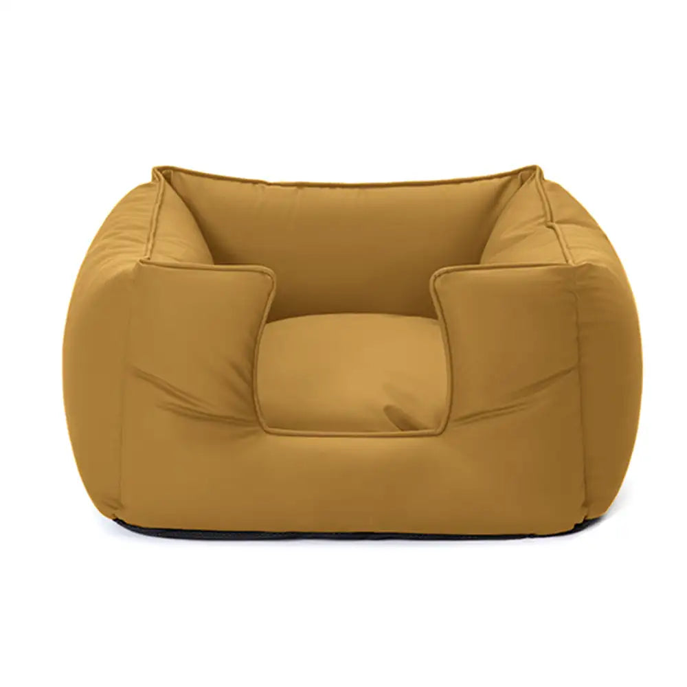 Cama para perros de tela tecnológica cuadrada, calmante, impermeable y resistente a los rasguños