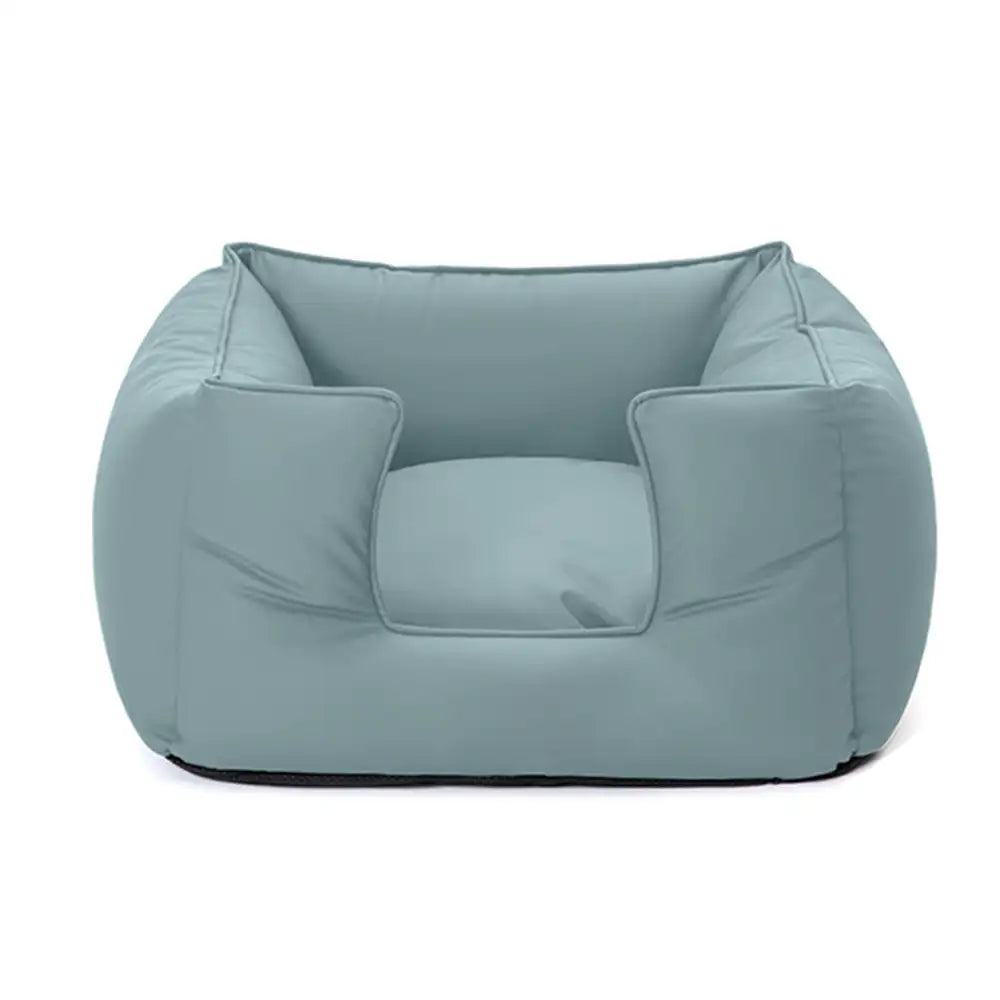 Cama para perros de tela tecnológica cuadrada, calmante, impermeable y resistente a los rasguños