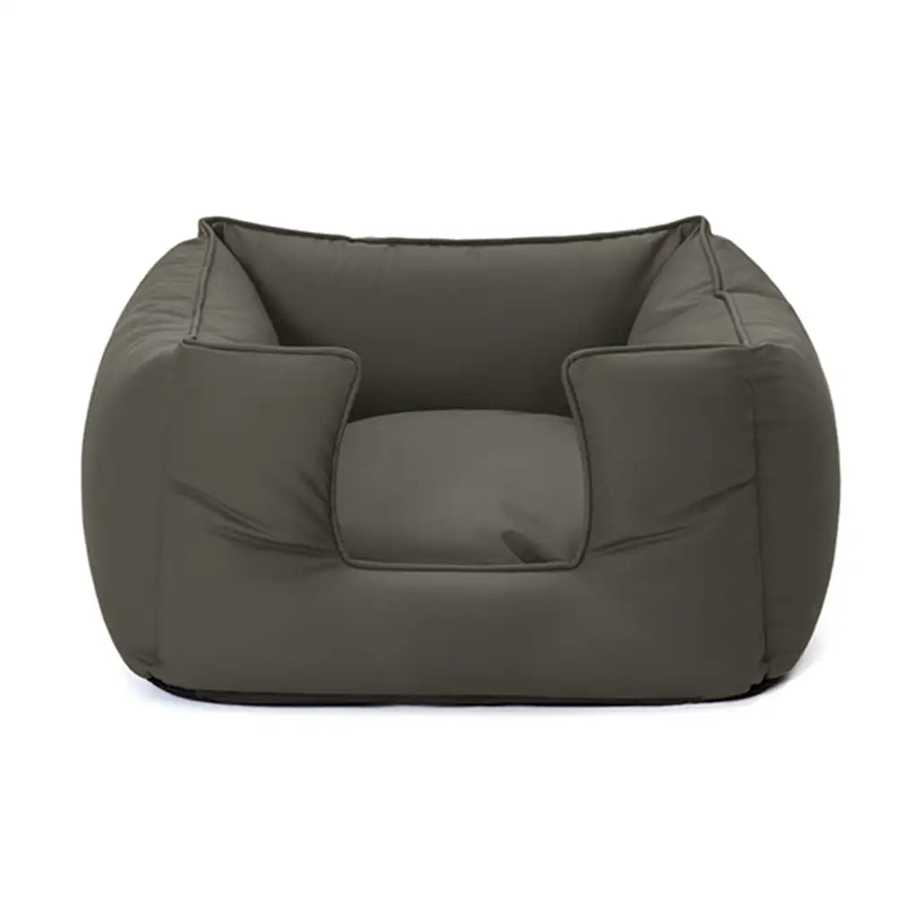 Cama para perros de tela tecnológica cuadrada, calmante, impermeable y resistente a los rasguños