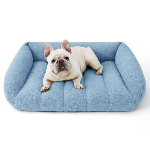 Sofá cama ortopédico para perros, cálido, lavable y ultra suave de vellón sintético Sherpa