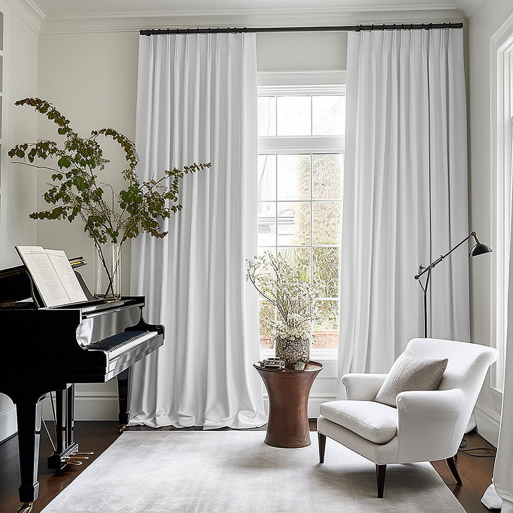 Cortinas opacas con aislamiento térmico de terciopelo sólido vintage