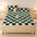 Colchón de felpa de tablero de ajedrez cálido y funda de almohada