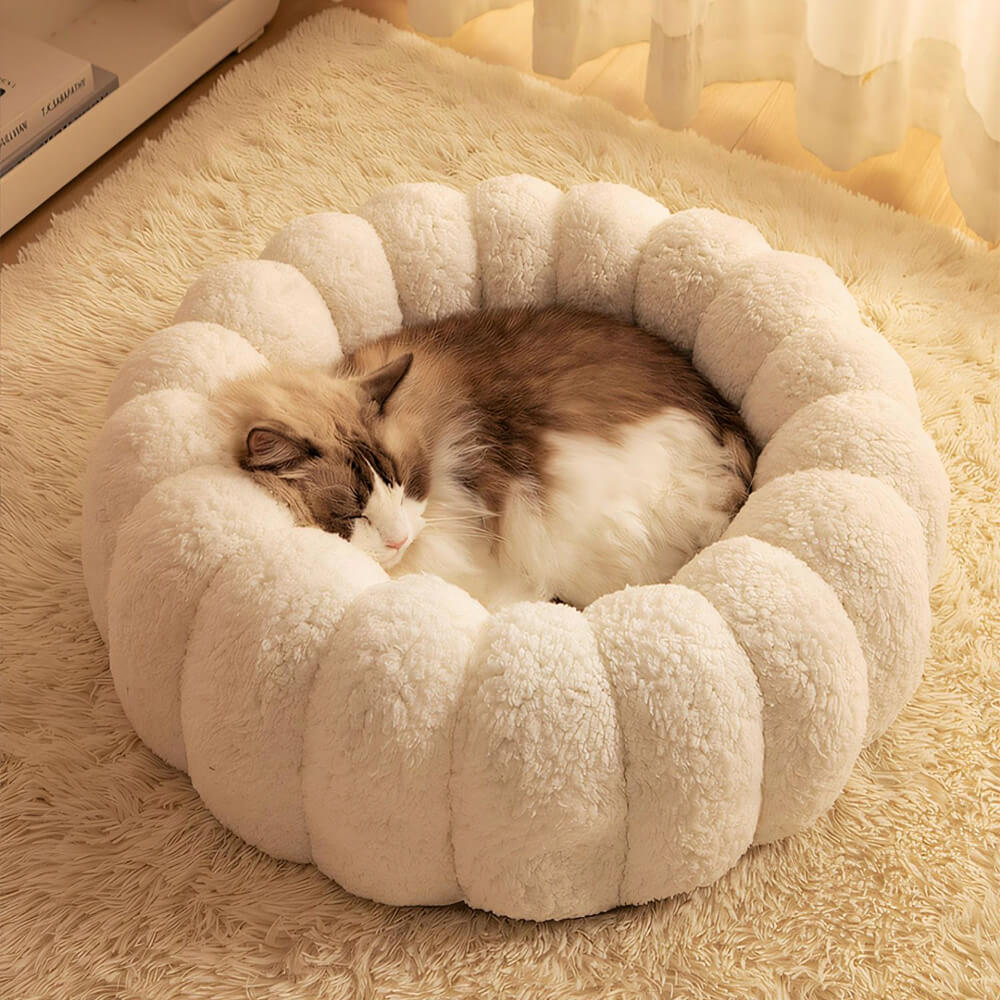 Cama semicerrada multiusos para gatos, cálida y agradable para la piel, con soporte completo