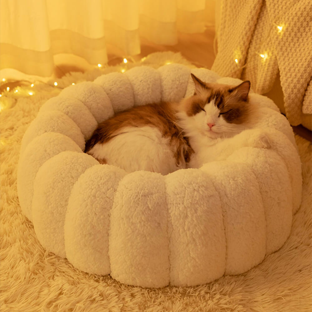 Cama semicerrada multiusos para gatos, cálida y agradable para la piel, con soporte completo