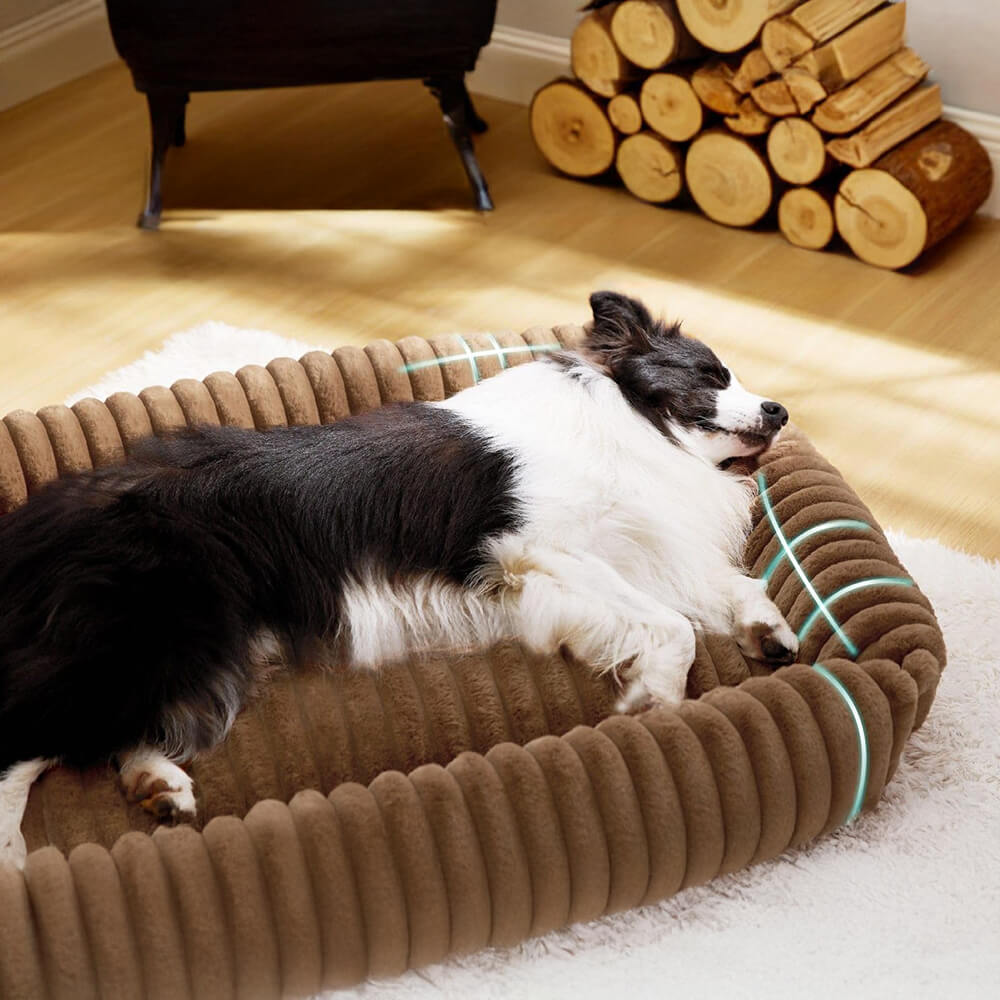 Cama ortopédica para perros y gatos con cuatro lados, cálida y acogedora