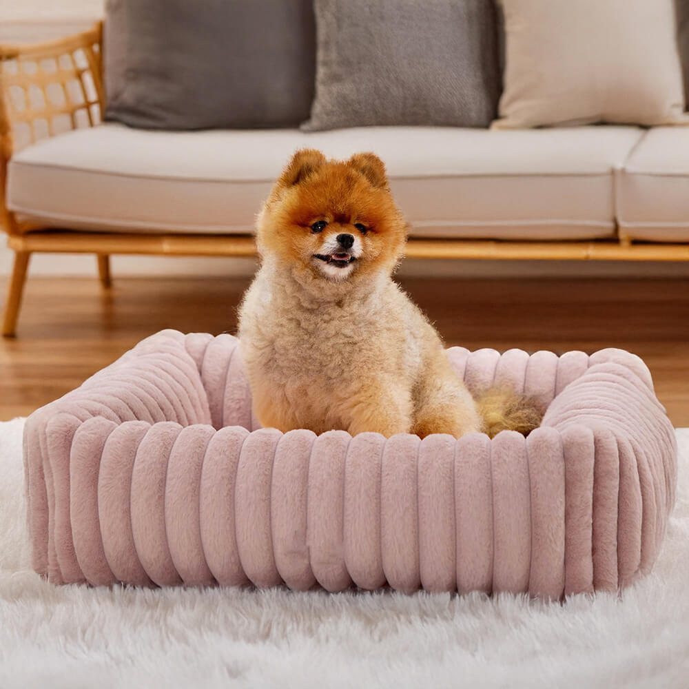 Cama ortopédica para perros y gatos con cuatro lados, cálida y acogedora