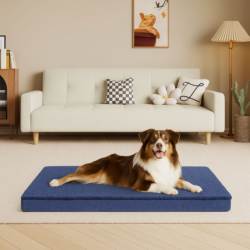Cama para perro grande de memoria de espuma ortopédica extraíble e impermeable