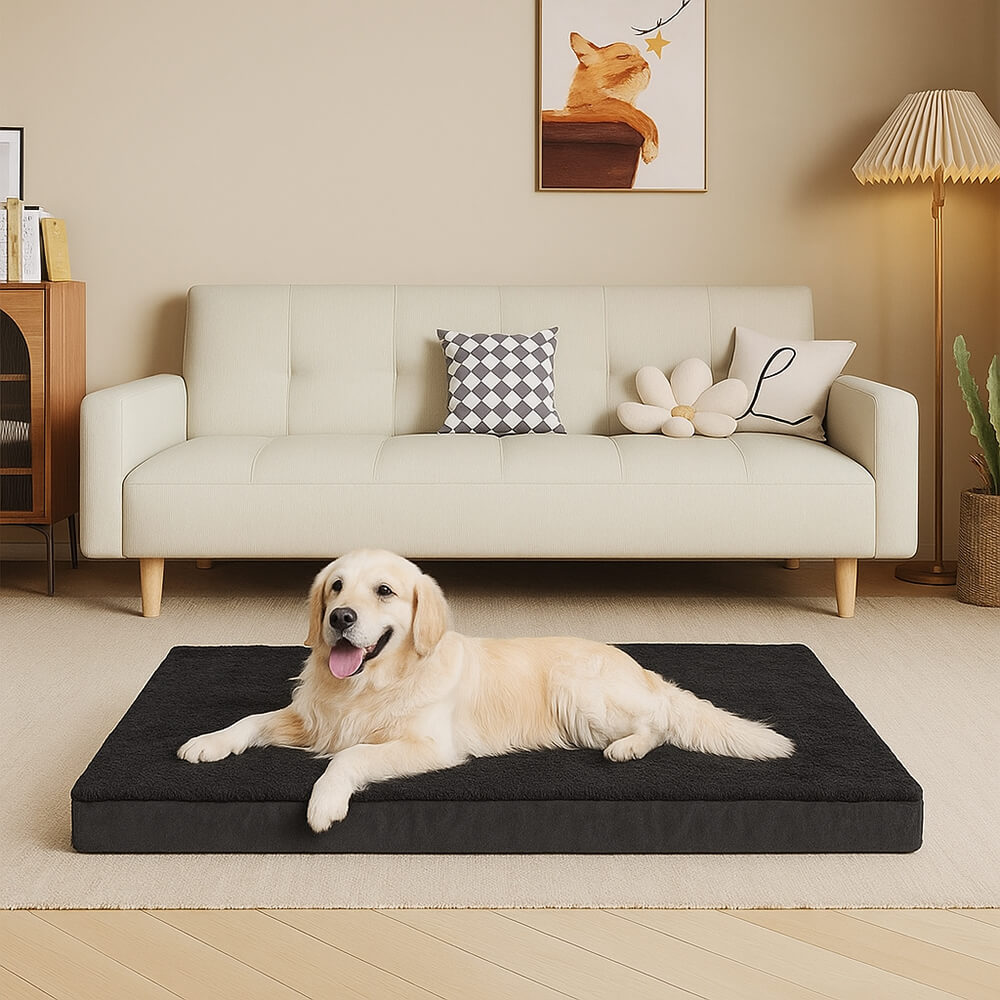 Cama para perro grande de memoria de espuma ortopédica extraíble e impermeable