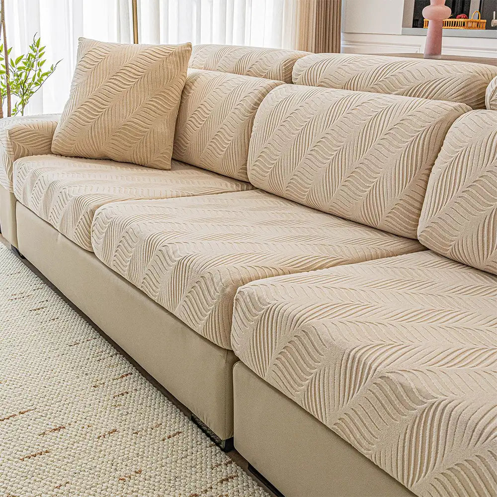 Wave Jacquard Polar Fleece Protección antiestática Cubierta de sofá de envoltura completa